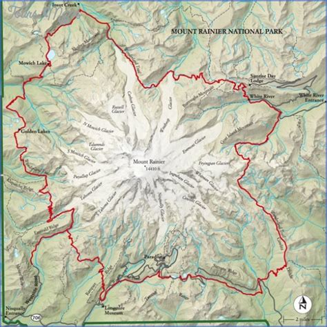 Washington Hiking Trails Map - ToursMaps.com