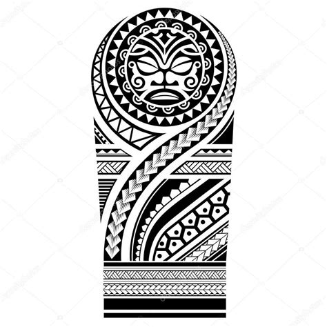 Polynesian Tattoo Sleeve Shoulder Pattern Vector Samoan Template - Riset