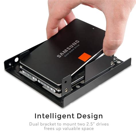 2X 2.5 inch SSD to 3.5 inch Internal Hard Disk Drive Mounting Kit ...