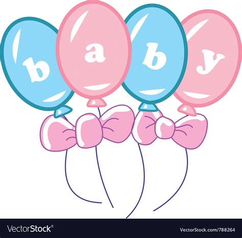 Baby balloons Royalty Free Vector Image - VectorStock