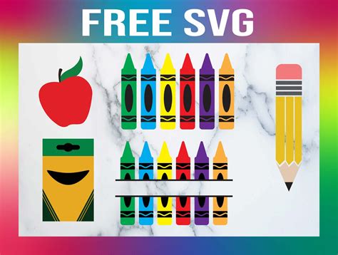 Free Crayon SVG Set