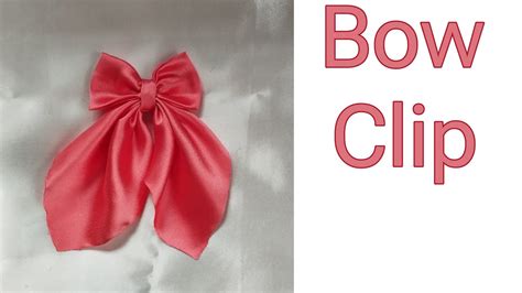 DIY Bow Hair Clip | Satin bow - YouTube