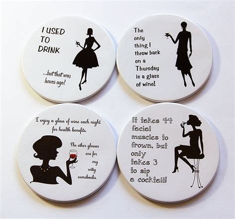 Funny Coasters Drink Coasters Wine Coasters Coasters - Etsy