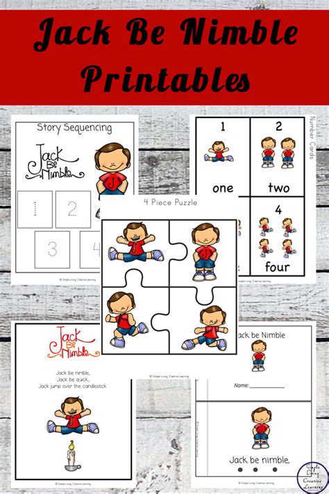 Jack Be Nimble Printable Pack - Simple Living. Creative Learning