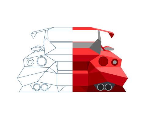 Abstract sports car. Line design drawing of half of the vehicle. Vector illustration. 14215441 ...