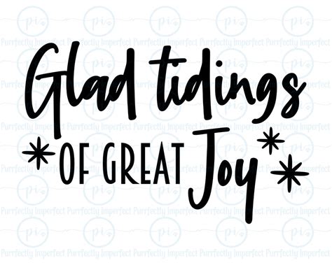 Glad Tidings of Great Joy / Christmas SVG / Religious - Etsy