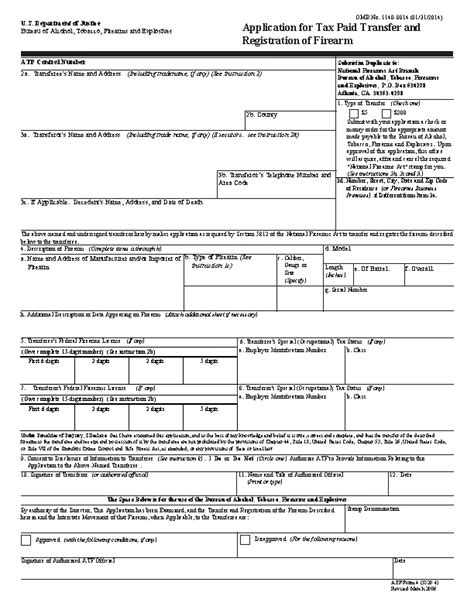 Atf Form 4 - PDFSimpli