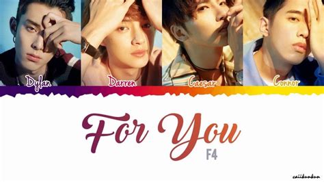 F4 - FOR YOU [CHN|PIN|ENG Color Coded Lyrics] | Color coded lyrics, Color coding, Lyrics