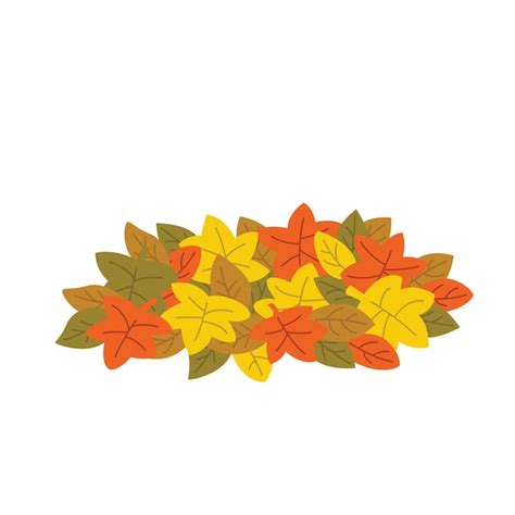 Cartoon Fall Leaf Pile