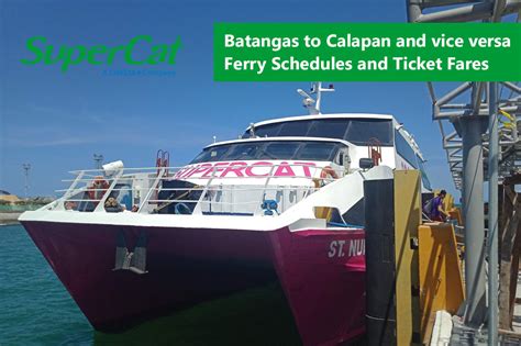 Batangas to Calapan and v.v.: SuperCat Schedule, Fare Rates & Booking