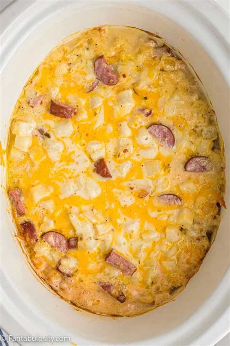 Sausage Casserole in the Slow Cooker - Fantabulosity