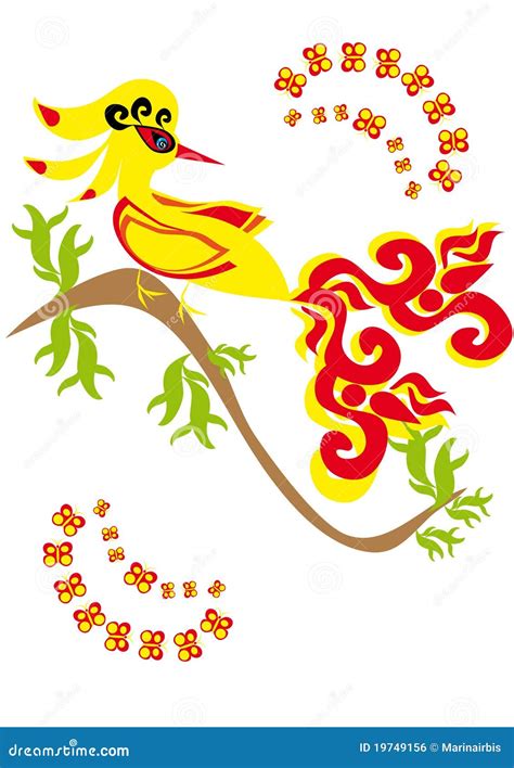 Gold Bird on Isolated Background Stock Vector - Illustration of color, nature: 19749156