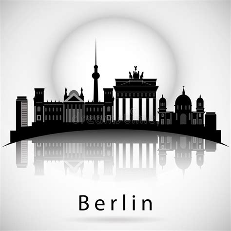 Berlin Skyline Silhouette De Ville De Vecteur Illustration de Vecteur ...