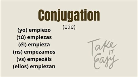 Empezar conjugation in spanish - YouTube