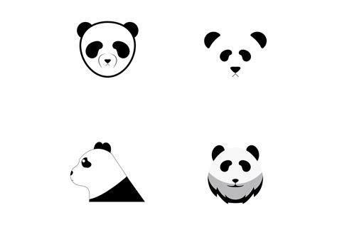 Cute Panda Vector Logo Template Graphic by abi pandu · Creative Fabrica