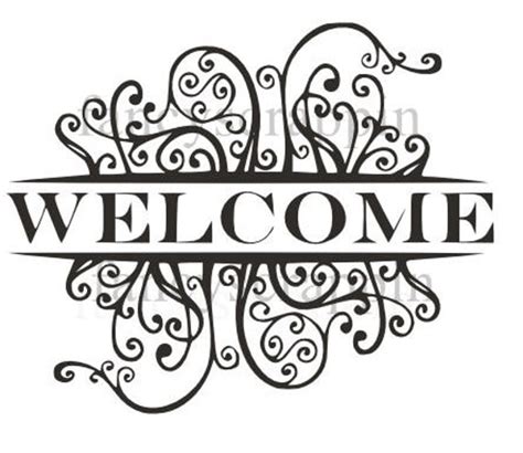 Beautiful WELCOME Sign SVG Cutting File