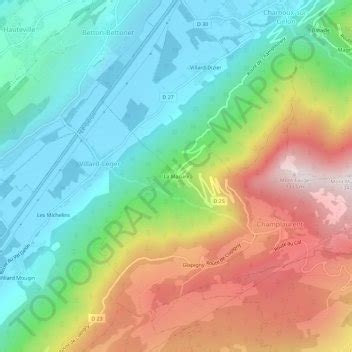 La Masure topographic map, elevation, terrain