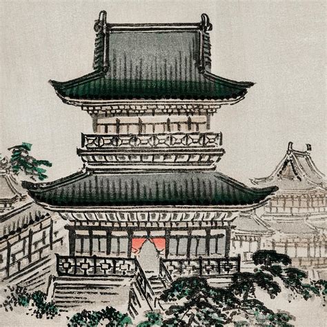 Traditional Japanese Castle Japanese Landscape Digital Art by Cozy Guru ...