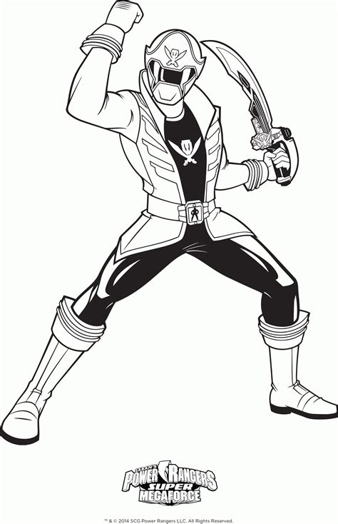 Megaforce Power Rangers Coloring Pages Printable - Coloring Home