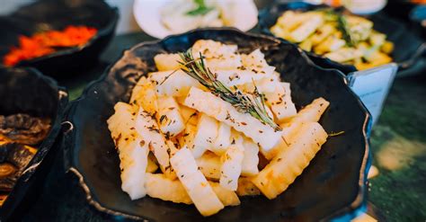 Potato Fries On Black Plate · Free Stock Photo