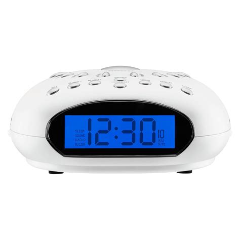 Conair Soothing Sounds and Relaxation Clock Radio, White - Walmart.com ...