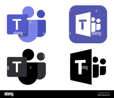 Set of Microsoft Teams Logo or Icon. Remote working application symbol. Vector Stock Vector ...