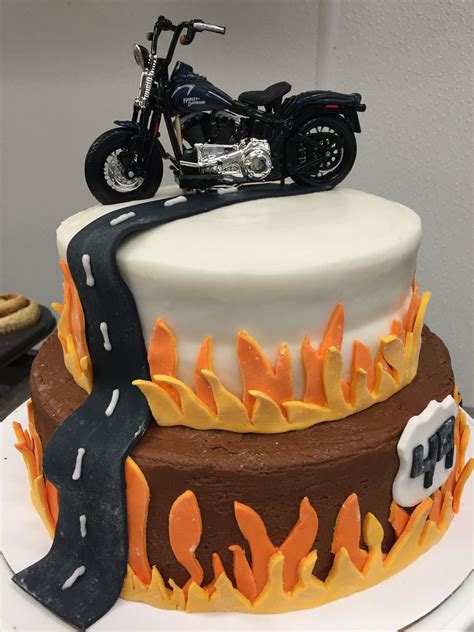 Motorcycle or. Harley cake | Cake, Custom birthday cakes, Desserts