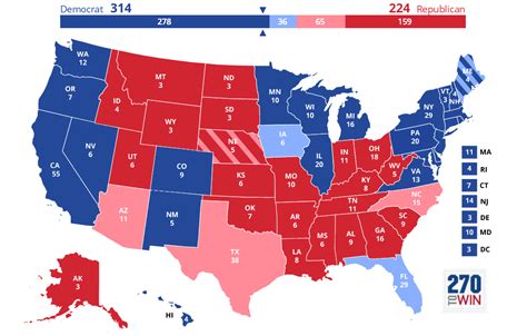 Map Of Us Democratic Vs Republican 2020 | Map Of World