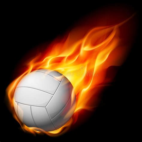 Fire volleyball. Illustration on white background #Sponsored , # ...