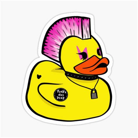 "Punk duck " Sticker for Sale by xxdumby-uwusxx | Redbubble