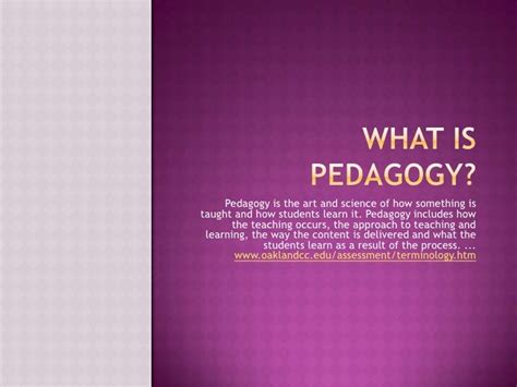 What is pedagogy