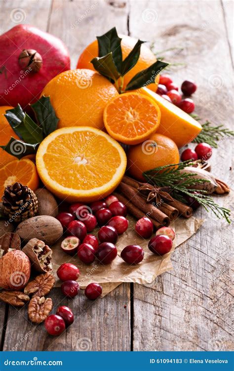 Fall and Winter Ingredients Still Life Stock Image - Image of ...