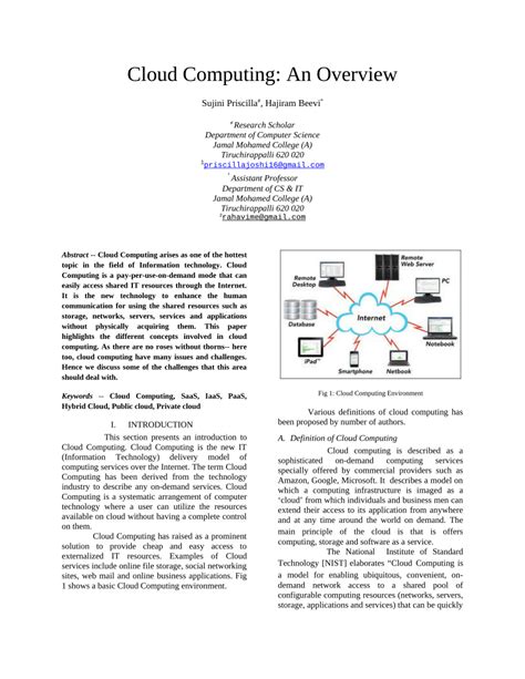 (PDF) Cloud Computing: An Overview