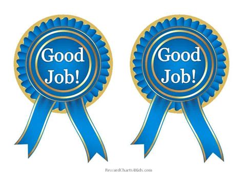 Free Good Job sticker printables | Print on paper and adhere with glue