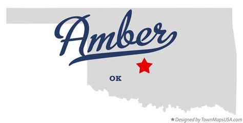 Map of Amber, OK, Oklahoma