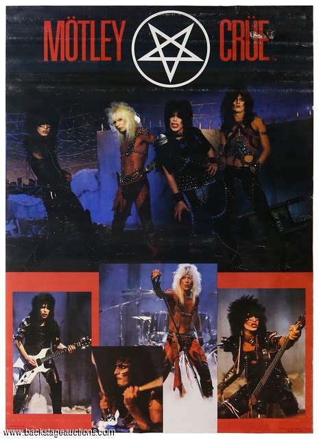 1838: Motley Crue 1983 Personality Poster w/ Lot of 5 Magazine Posters ...