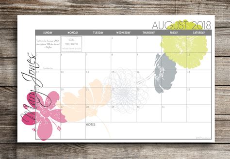 2023-2024 Digital Printable PRINT YOUR OWN Custom Desk Calendar, Desk Pad, Blotter Calendar ...