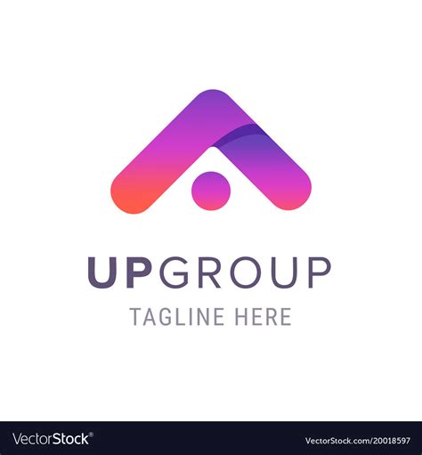 Creative up group company logo business branding Vector Image