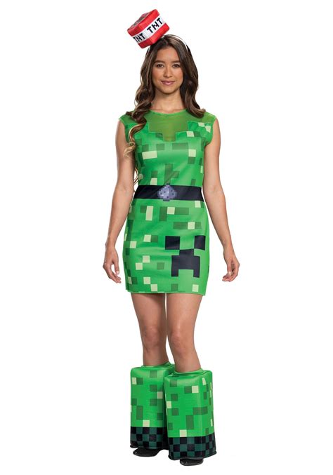 Womens Minecraft Creeper Costume