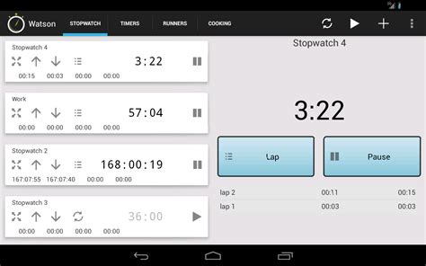 Watson - Multiple Stopwatches and Timers - App on Amazon Appstore