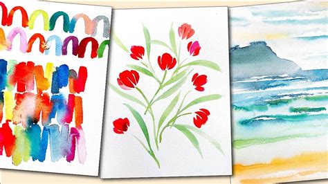 Simple Watercolor Ideas for Beginners! - YouTube