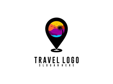 Travel Vacation Pin Logo Design Graphic by shikatso · Creative Fabrica