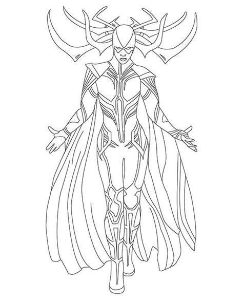 Hela coloring page sheet Avengers