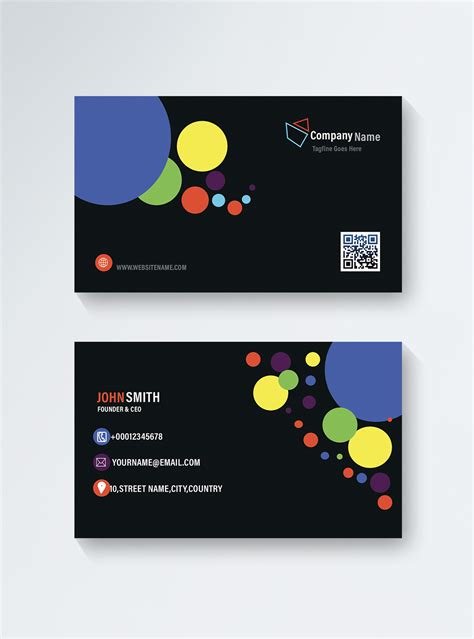 Creative colorful business card template image_picture free download ...