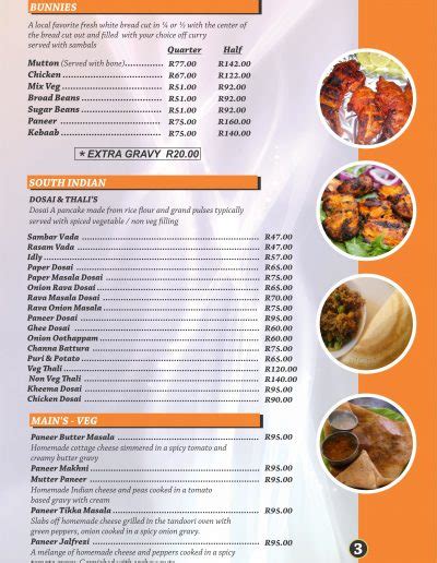 Menu - The Little India Restaurant