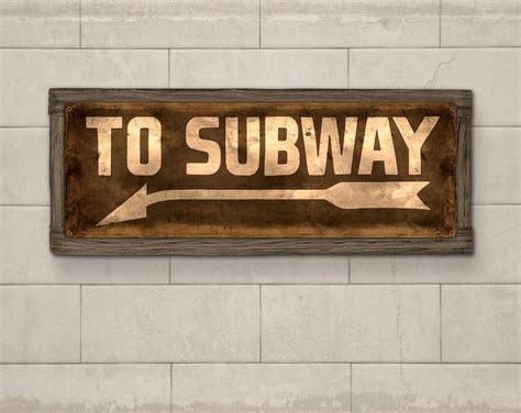 Vintage Subway Train Station METAL Sign 24x8 FREE SHIPPING - Etsy