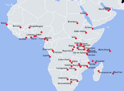 Kenya Airways Route Map in Africa - Travel is Free