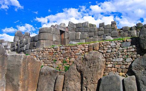 Ancient Megalithic Constructions At Sacsayhuaman Inca Ruins Cusco