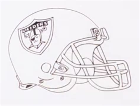 How to draw Las Vegas Raiders football helmet (NFL)