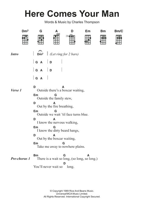 Here Comes Your Man by The Pixies - Ukulele - Guitar Instructor